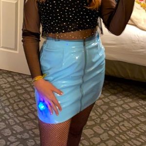 Pretty little thing latex skirt